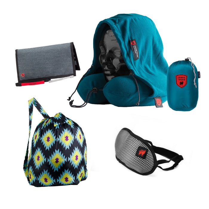 Ultimate Travel Bundle: Hooded Travel Pillow, Bindle & More