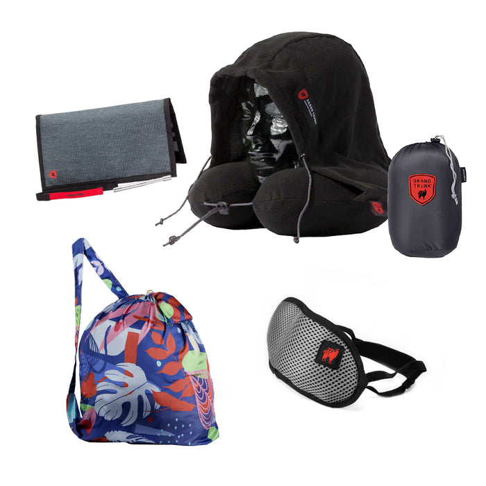 Ultimate Travel Bundle: Hooded Travel Pillow, Bindle & More