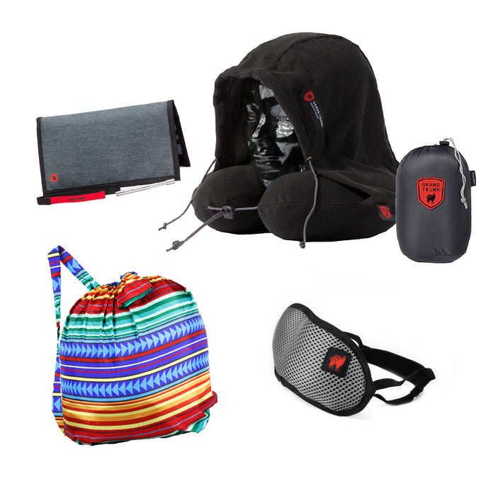 Ultimate Travel Bundle: Hooded Travel Pillow, Bindle & More