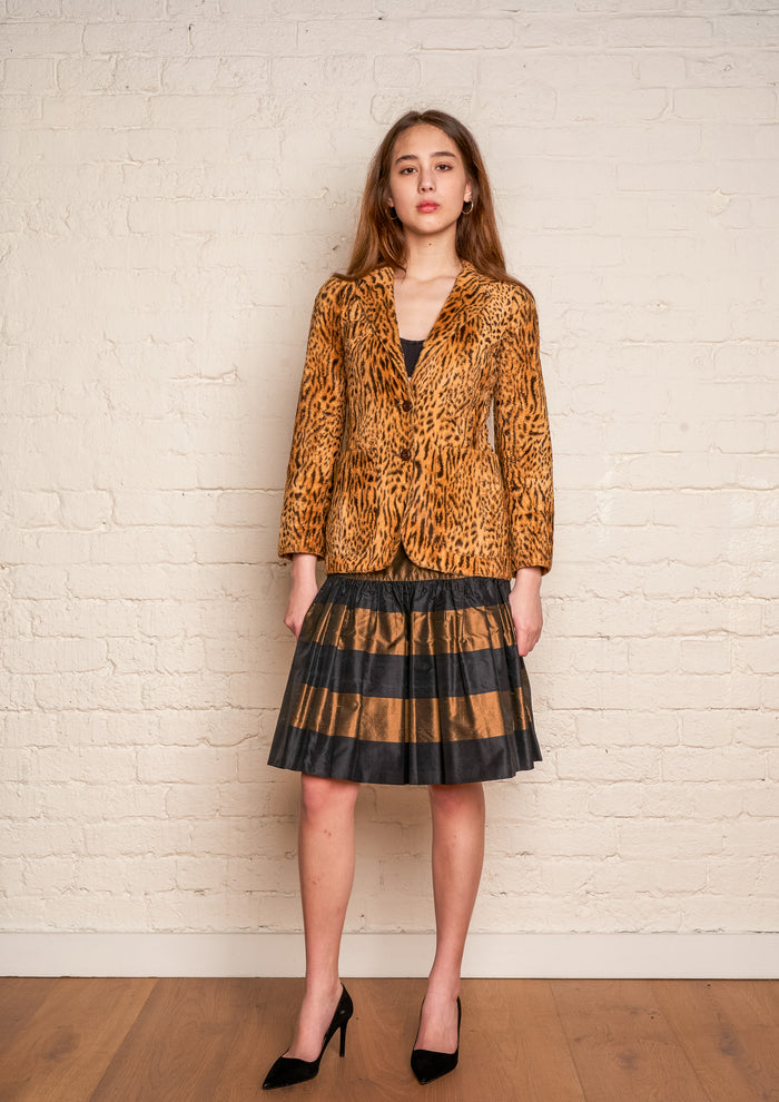 Valentino Boutique Silk Stripe Taffeta Skirt image 1