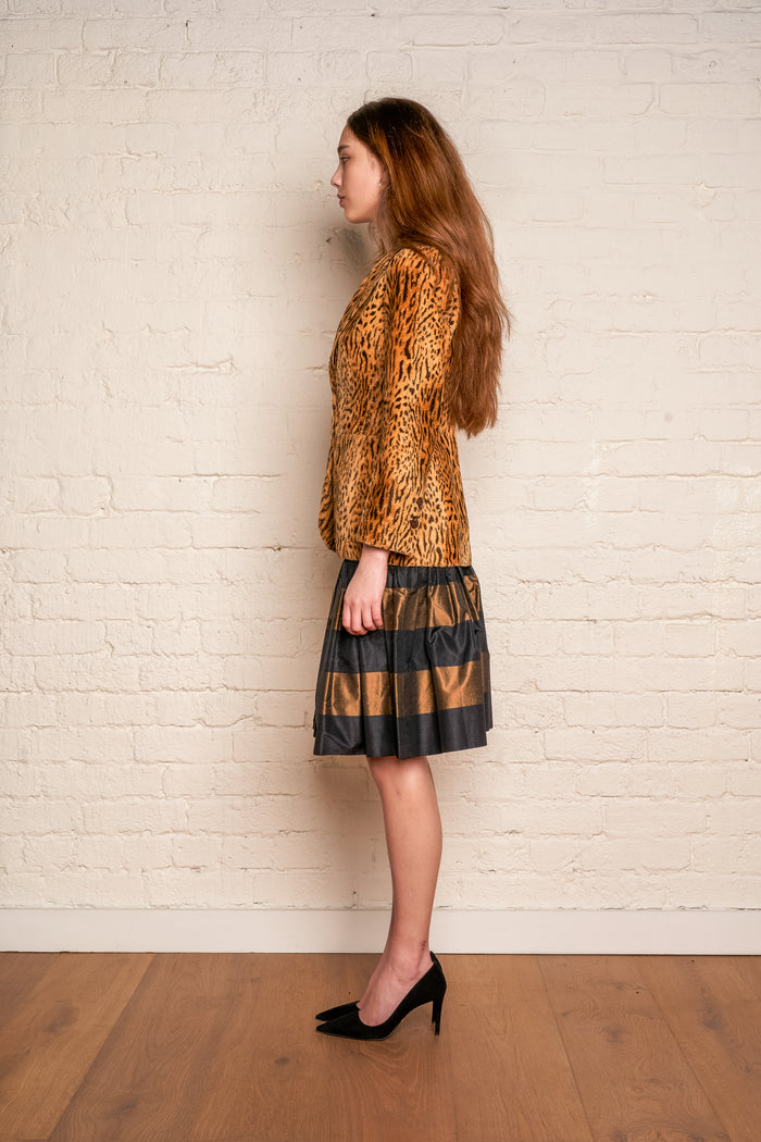 Valentino Boutique Silk Stripe Taffeta Skirt image 2