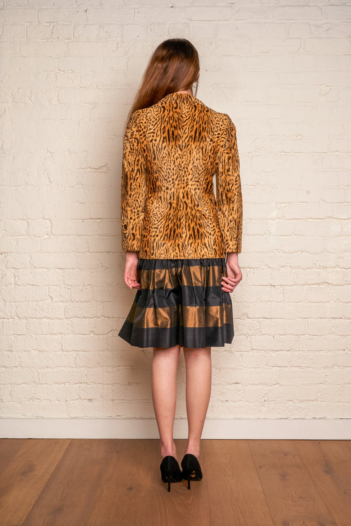 Valentino Boutique Silk Stripe Taffeta Skirt image 3