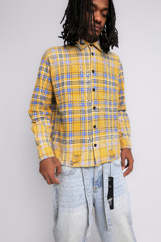 Vero Santi - Halo Flannel - Yellow THS-20 - Clique Apparel