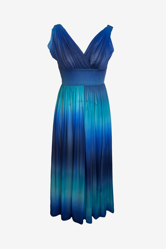 Vintage Allen Gar Ombre Maxi Dress image 0
