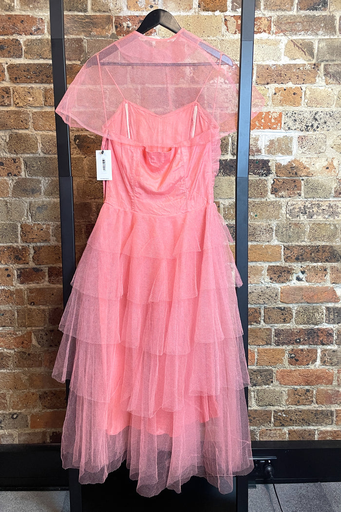 Vintage Apricot Tulle Cocktail Gown image 2