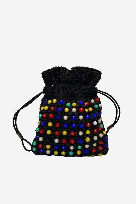 Vintage Colourful Beaded Pouch image 0