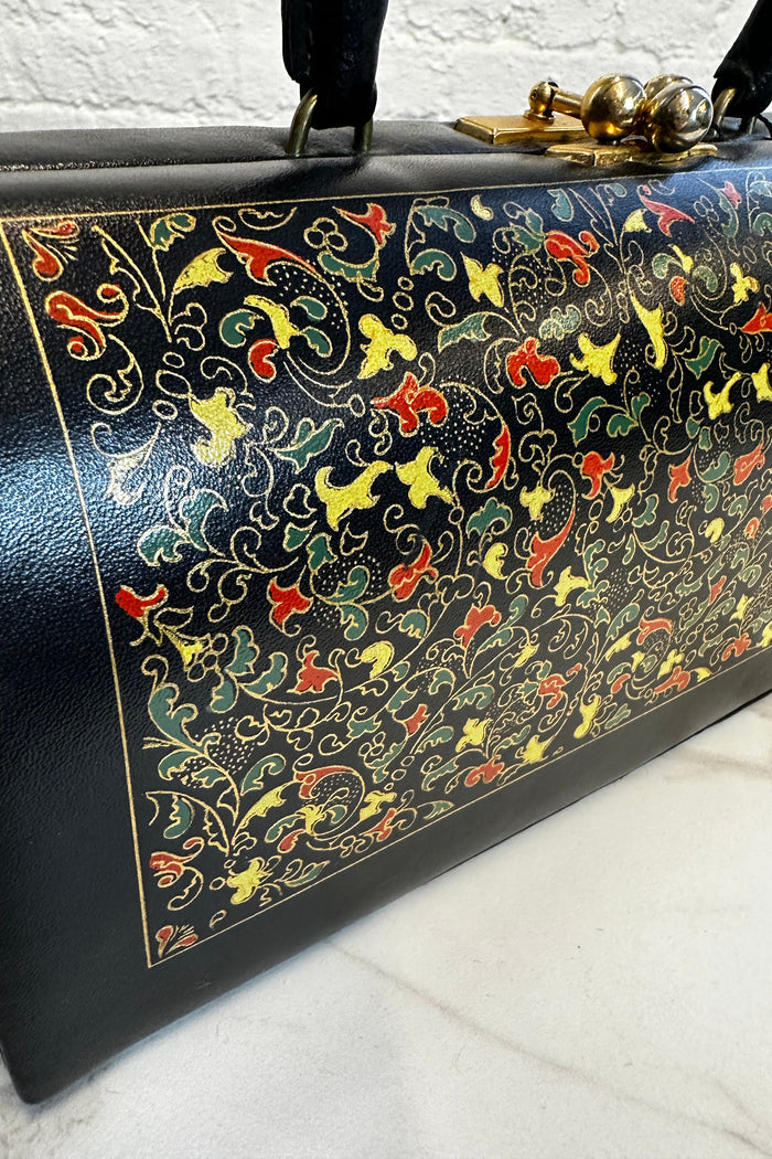 Vintage Doctors Bag in Batik Floral image 3