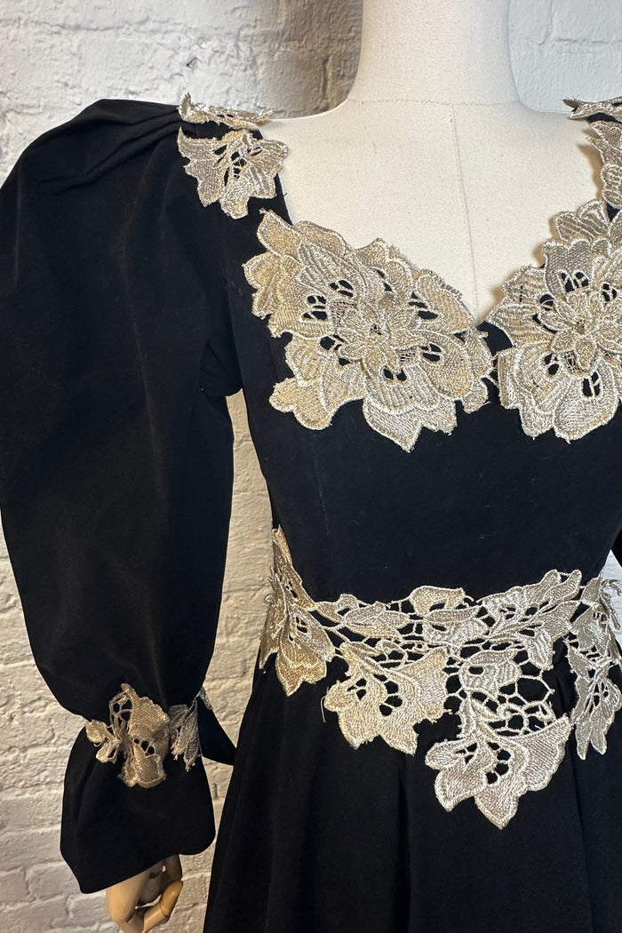 Vintage Handmade Heavy Velvet Gown image 1
