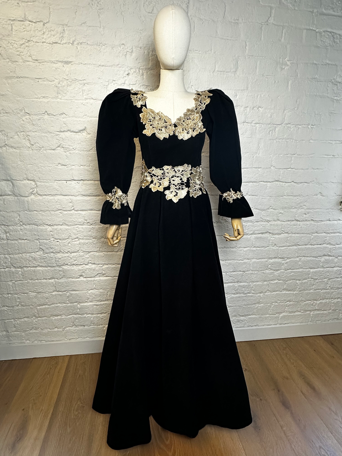 Vintage Handmade Heavy Velvet Gown image 3