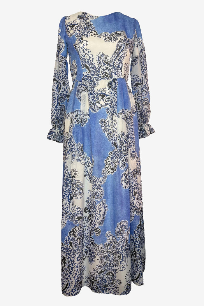 Vintage Sekers Fabric Hostess Gown