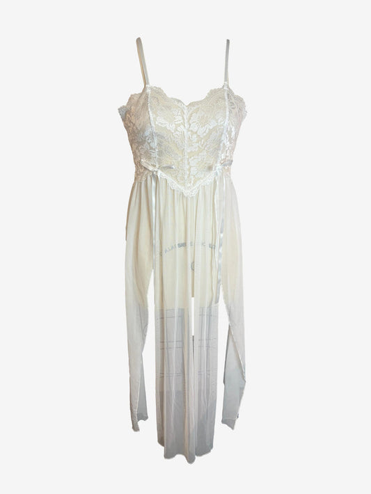 Vintage Sheer White Lace Babydoll