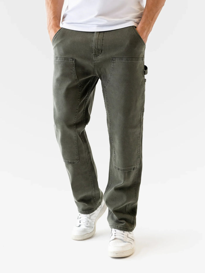 Vol.21 Panel Jeans - Olive Green