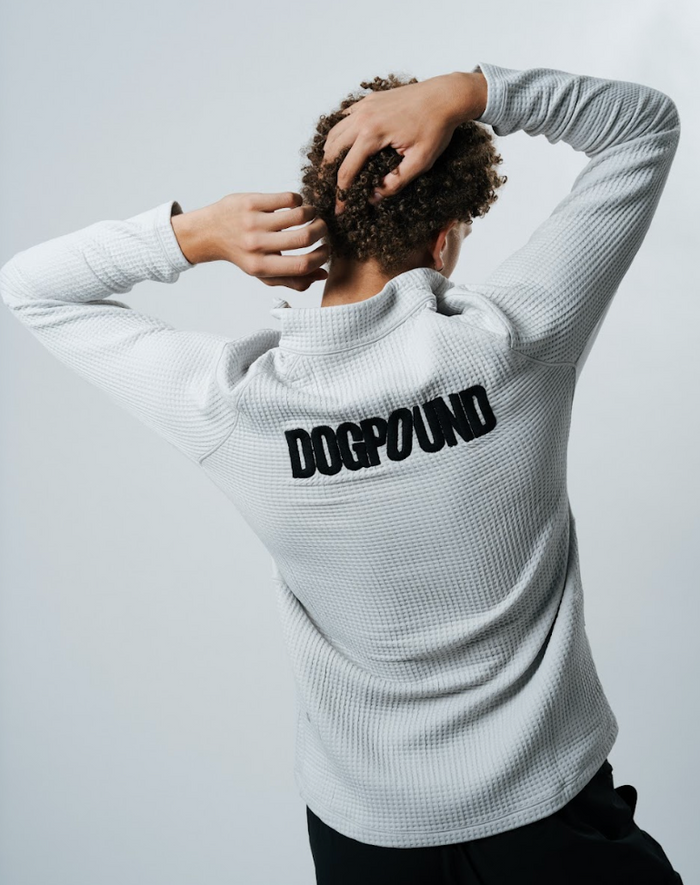 Waffle-Knit Half-Zip
