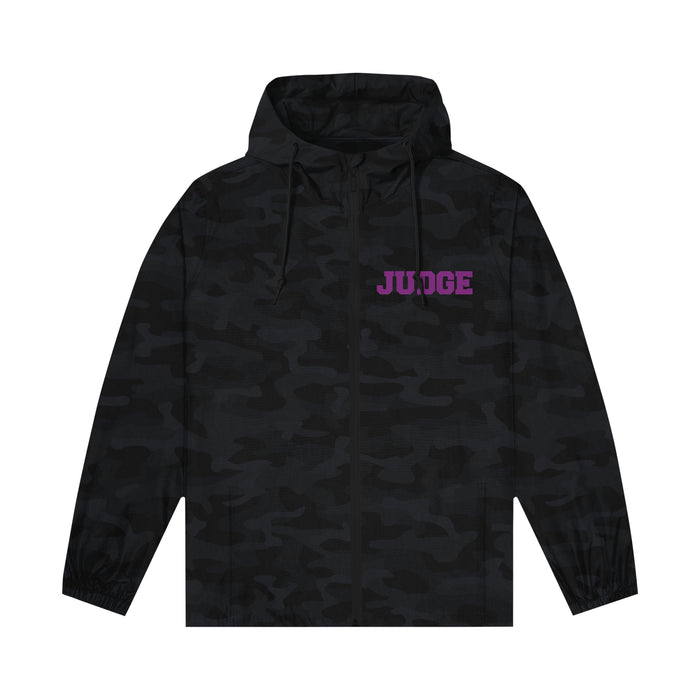 judge Warriors Against Racism Black Camo Zip-Up Windbreaker front