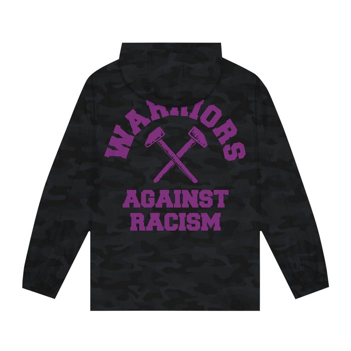 judge Warriors Against Racism Black Camo Zip-Up Windbreaker back