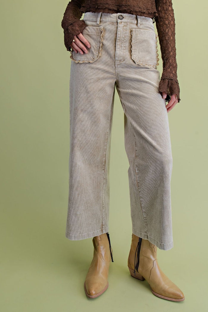 Washed Corduroy Pants