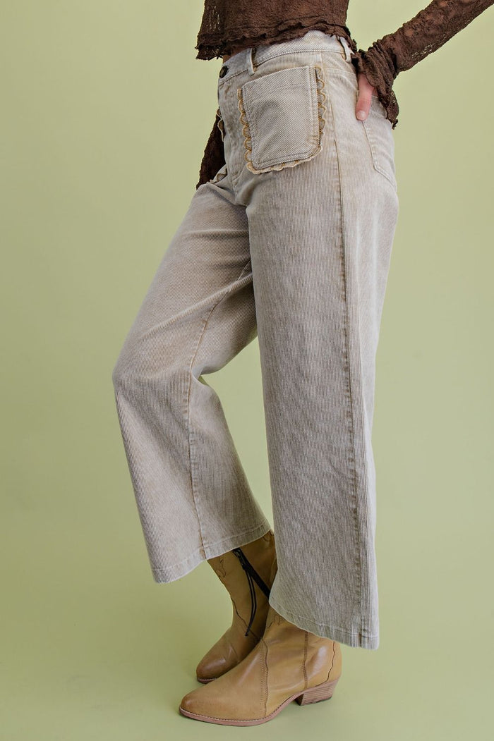 Washed Corduroy Pants