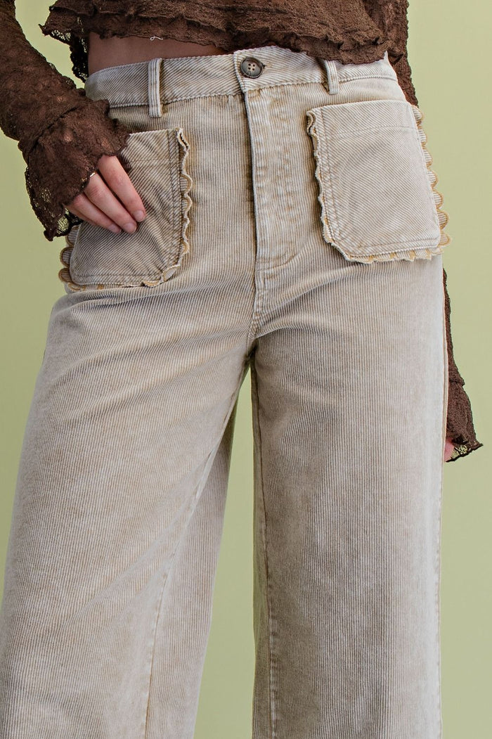 Washed Corduroy Pants