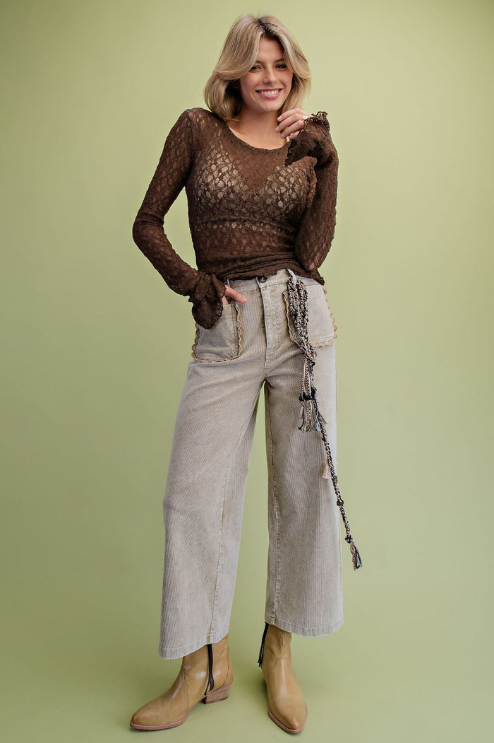 Washed Corduroy Pants