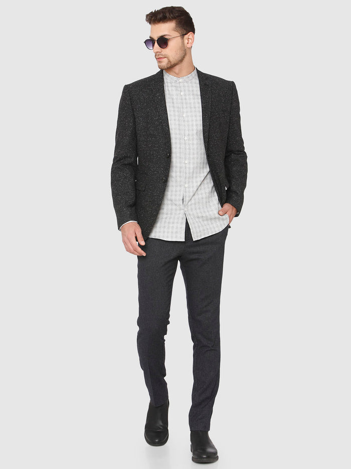 White Check Full Sleeves Shirt