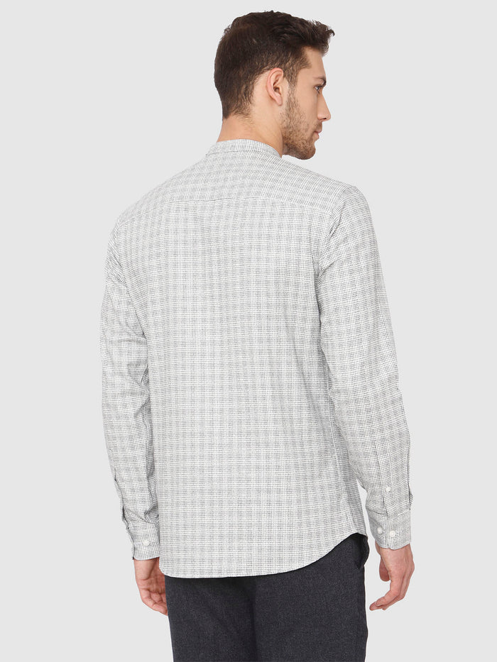 White Check Full Sleeves Shirt