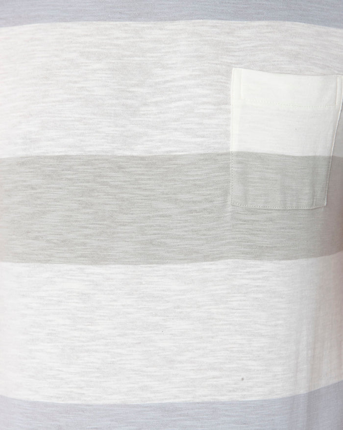 White Colourblocked Crew Neck T-Shirt