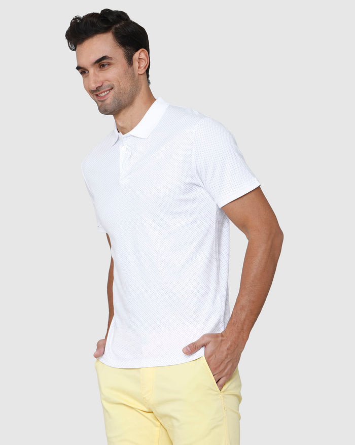 White Polo Neck T-Shirt