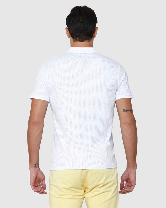 White Polo Neck T-Shirt