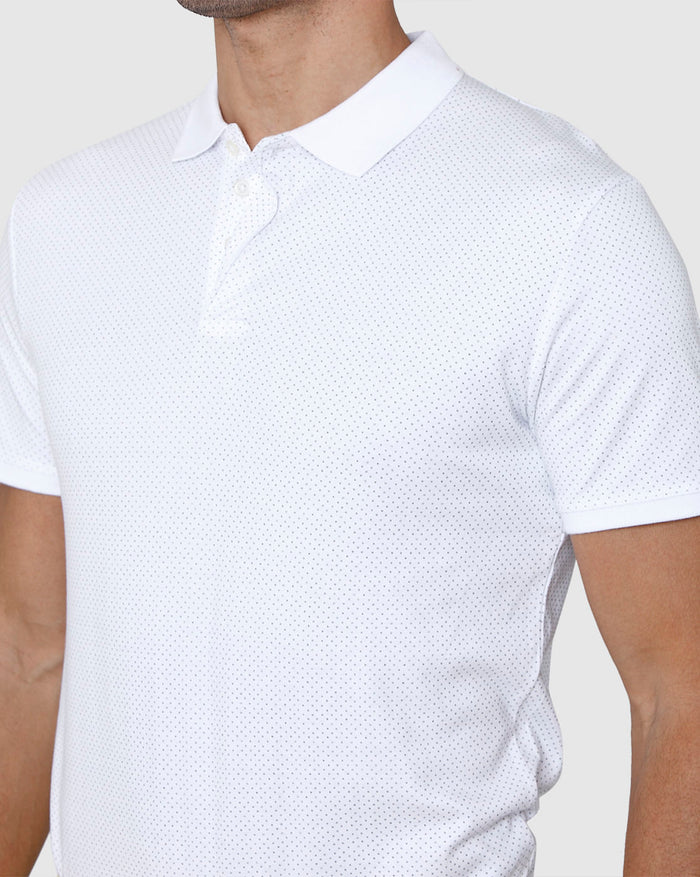White Polo Neck T-Shirt
