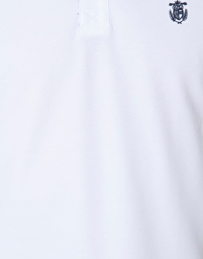White Polo Neck T-Shirt