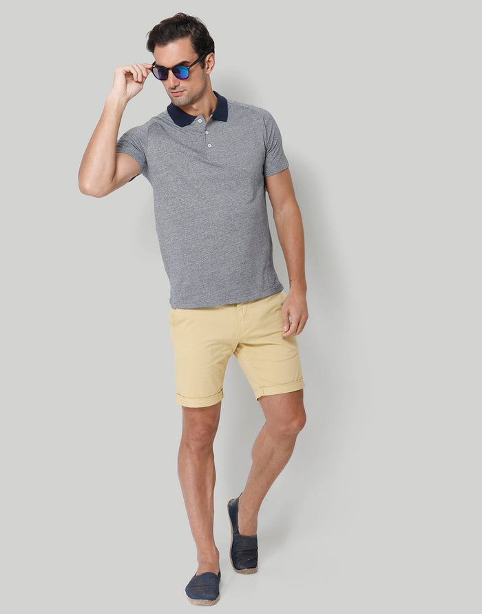 White Polo Neck T-Shirt