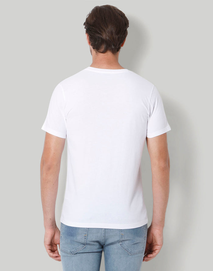White Printed Crew Neck T-Shirt