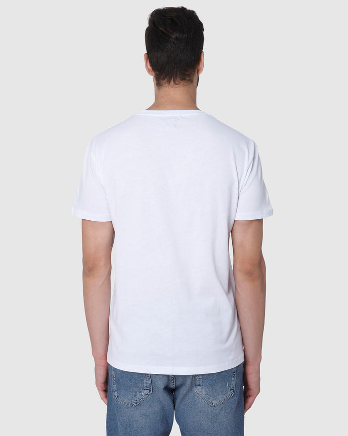 White Printed Crew Neck T-Shirt