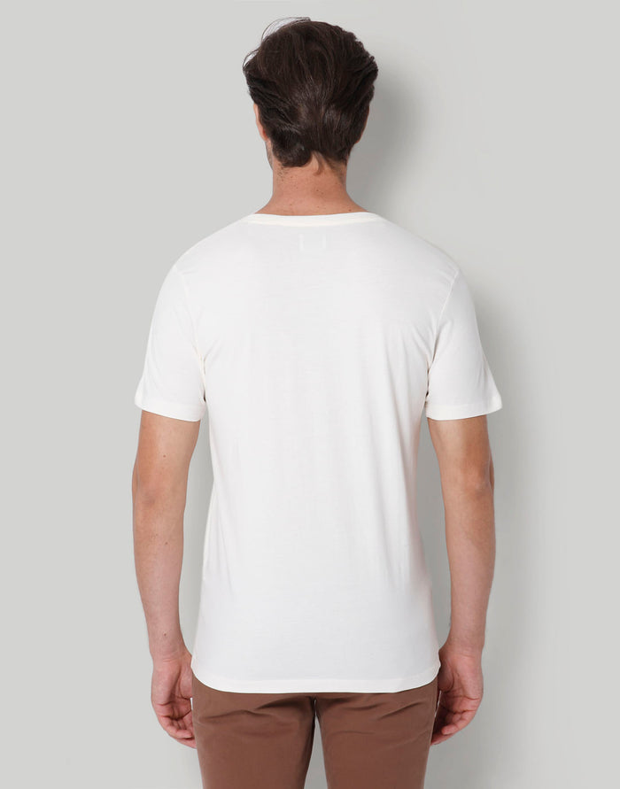 White Printed Crew Neck T-Shirt