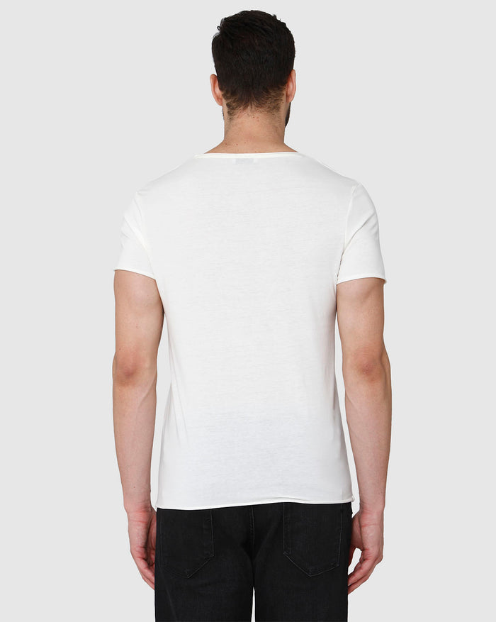 White Printed Crew Neck T-Shirt