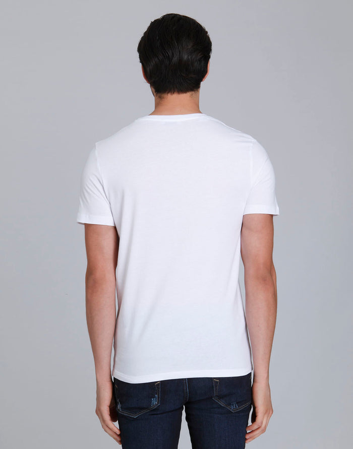 White Printed Crew Neck T-Shirt