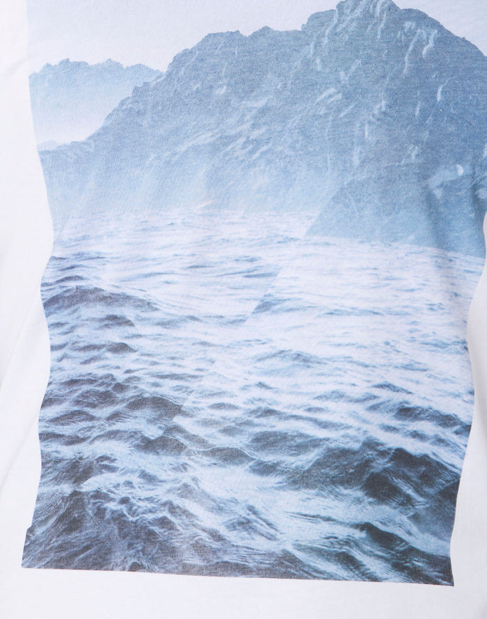 White Printed Crew Neck T-Shirt