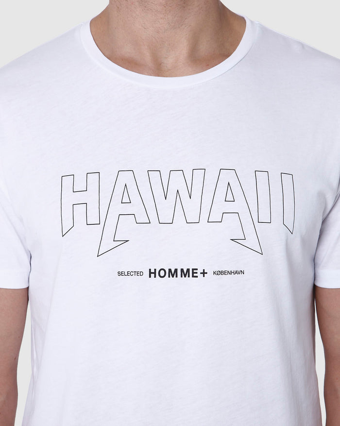 White Printed Crew Neck T-Shirt
