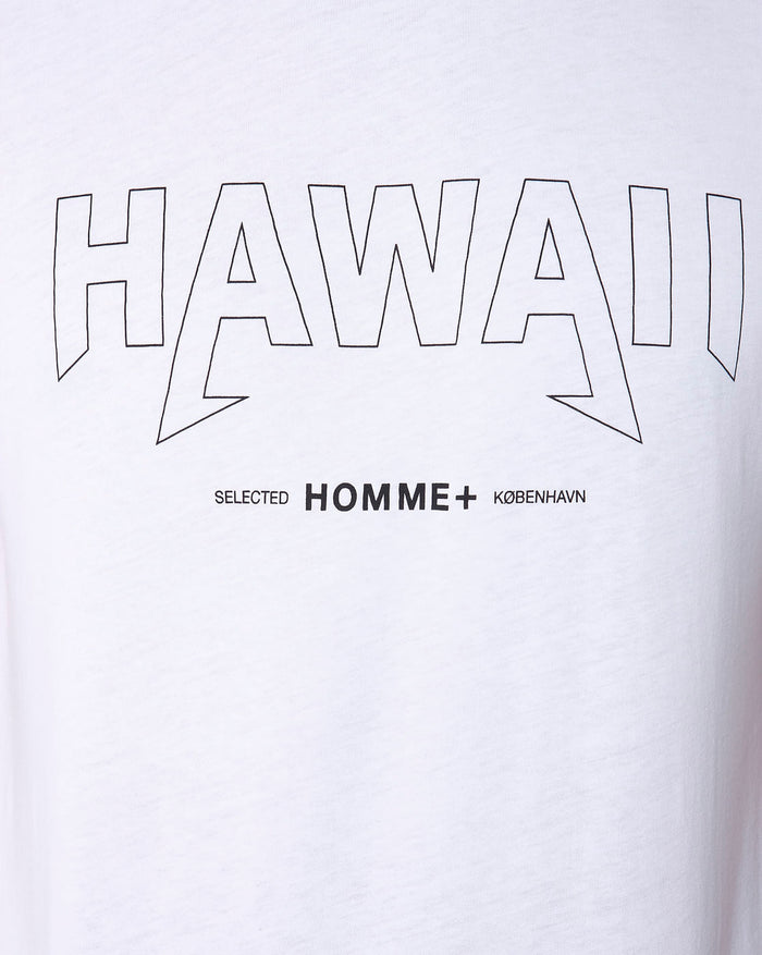 White Printed Crew Neck T-Shirt