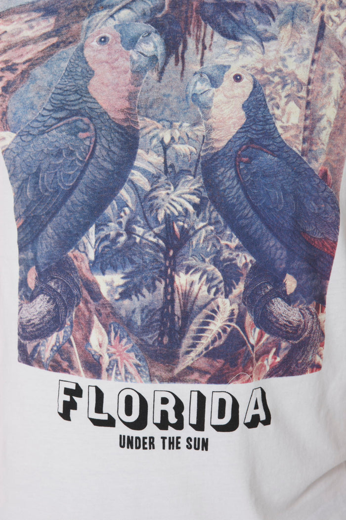 White Printed Crew Neck T-Shirt