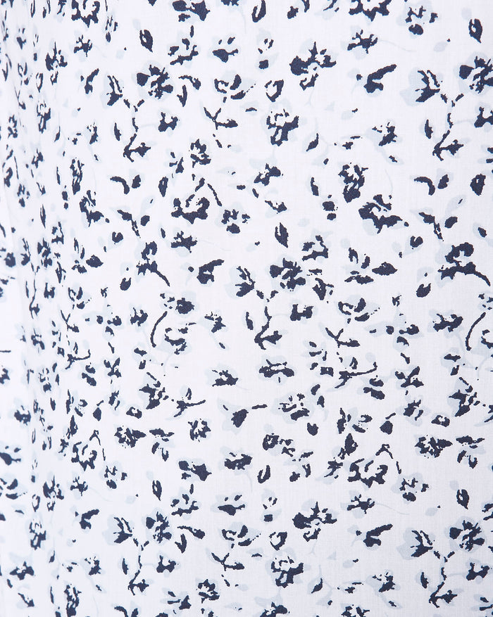 White Printed Full Sleeves Shirt