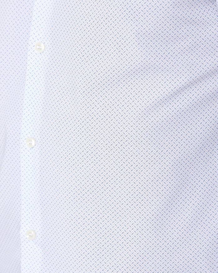 White Printed Full Sleeves Shirt