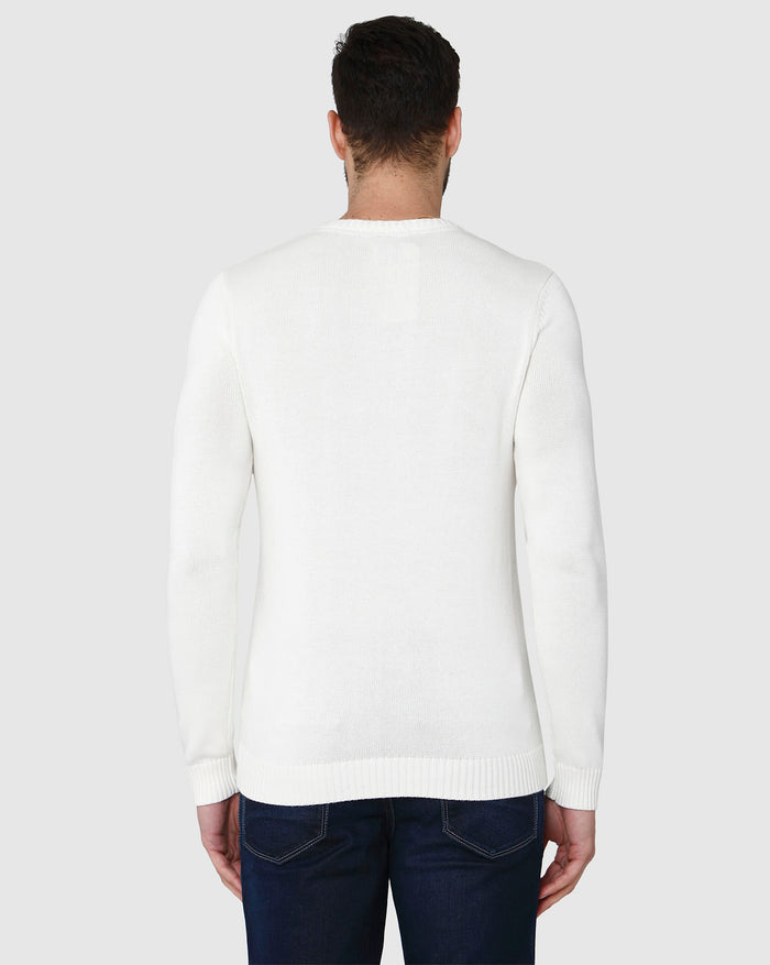 White Printed Pullover