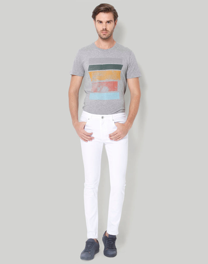 White Regular Fit Jeans
