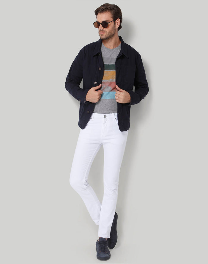 White Regular Fit Jeans