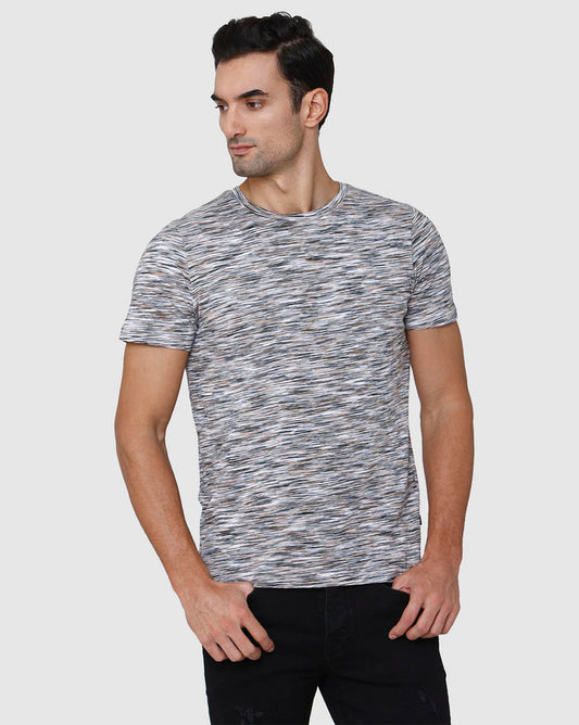 White Striped Crew Neck T-Shirt