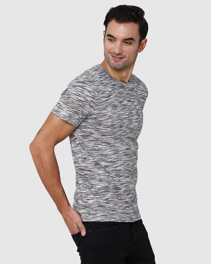 White Striped Crew Neck T-Shirt