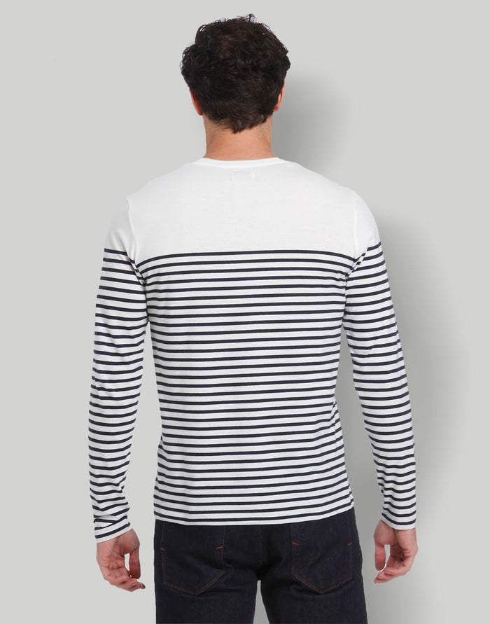 White Striped Crew Neck T-Shirt