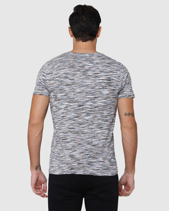 White Striped Crew Neck T-Shirt