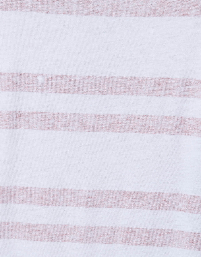White Striped Crew Neck T-Shirt